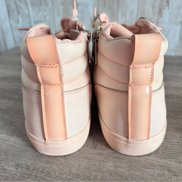 VINTAGE HAVANA NEW Womens Alexis Glitter High Top Sneakers Beige Size 7.5 - Picture 5 of 6